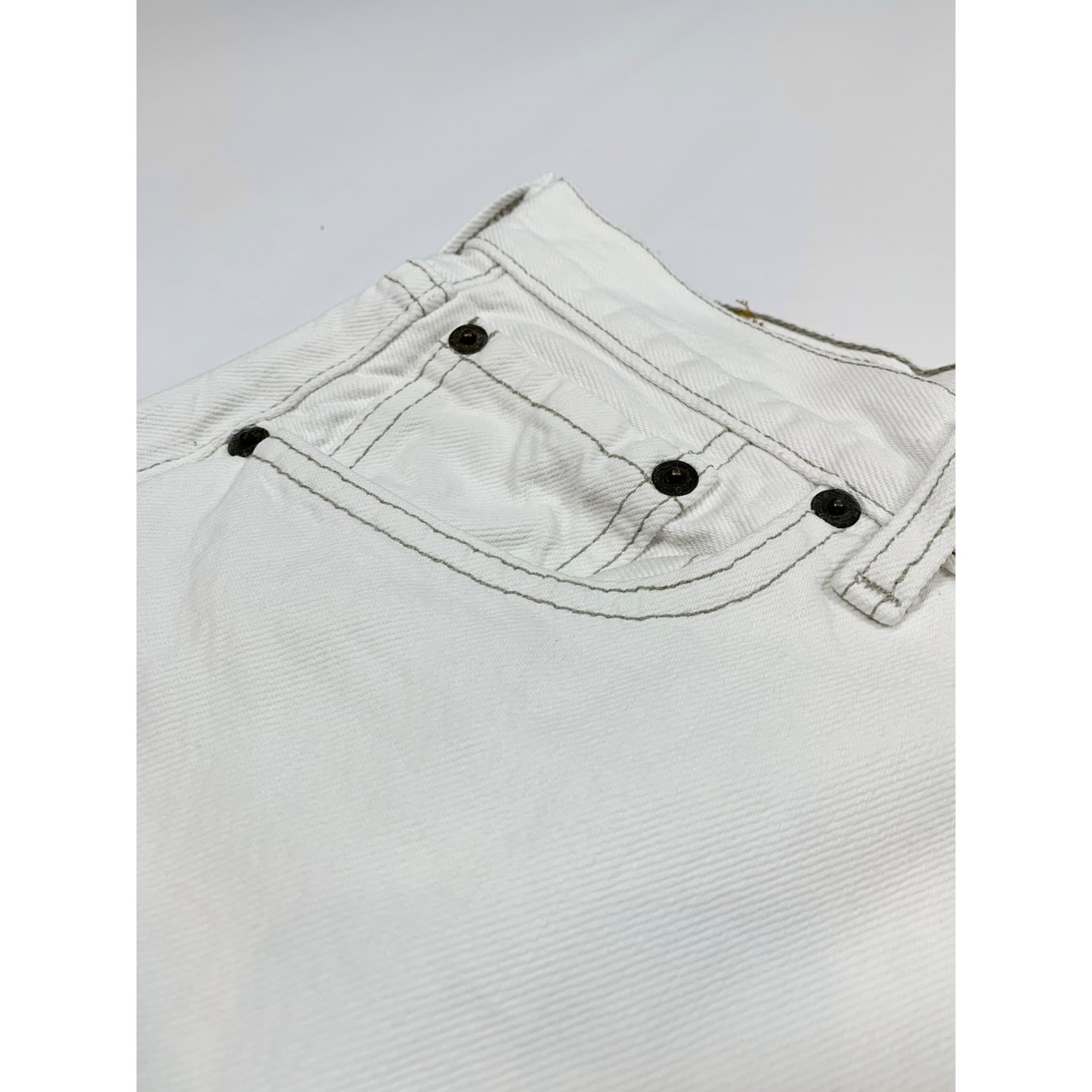 90s Levi’s 501 WHITE DENIM PANTS MADE IN USA  Size W31L30→W30L29_2