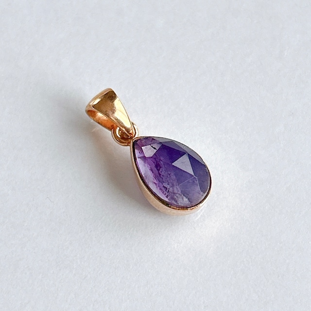 【Pendant top】Amethyst−アメジストチャーム(ドロップ)