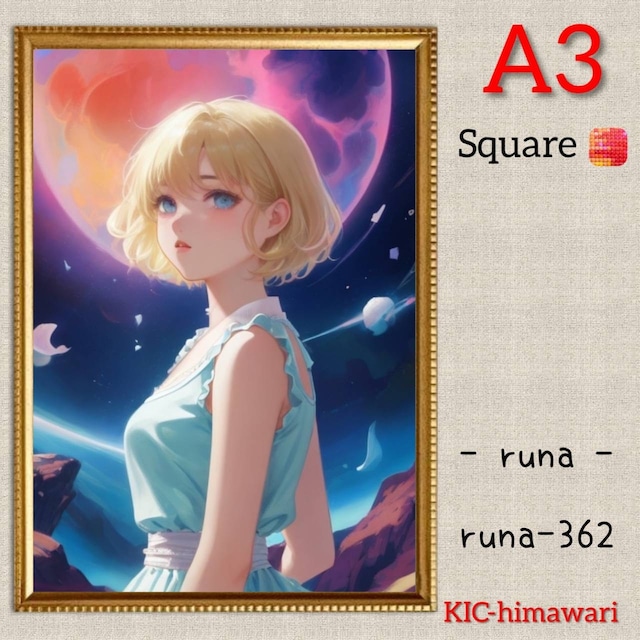 A3サイズ 四角ビーズ【runa-362】ダイヤモンドアート