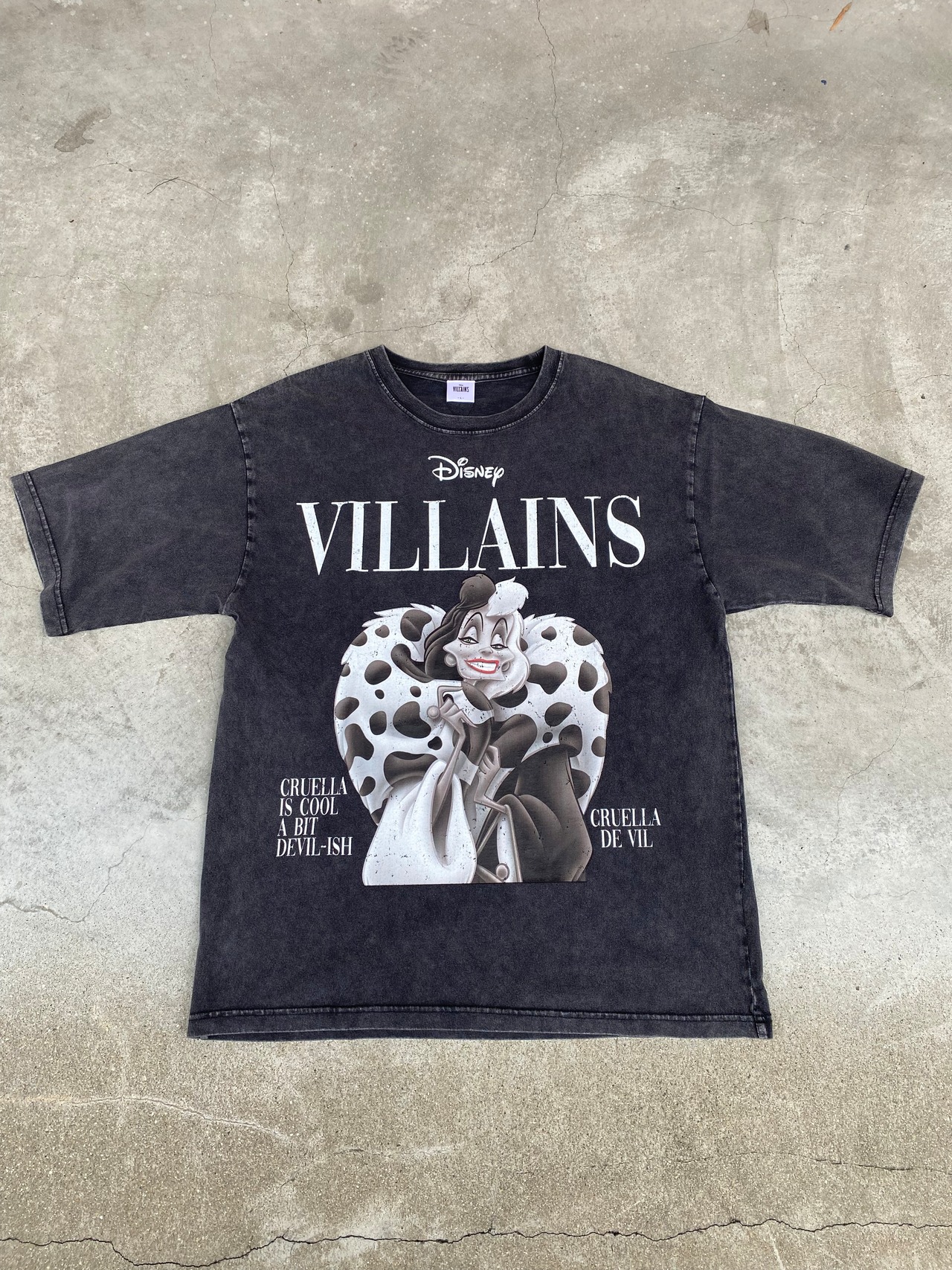 DISNEY / VILLANS / クルエラ / ユーズド加工 / ヴィンテージウォッシュ - 1