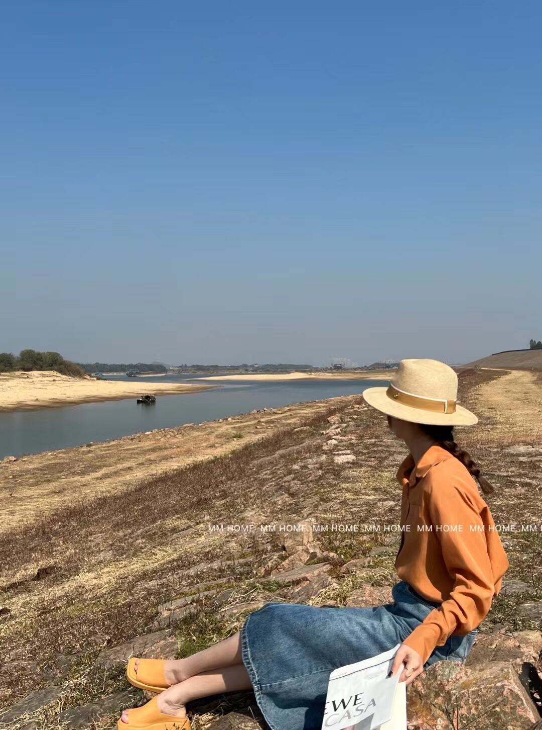 オープンカラーブラウス　AJ42441-906