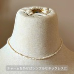 小粒淡水パールとヴィンテージハートのネックレス｜取り外し可能な2wayデザイン