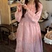 サイドリボンレース刺繍ワンピ ・12450