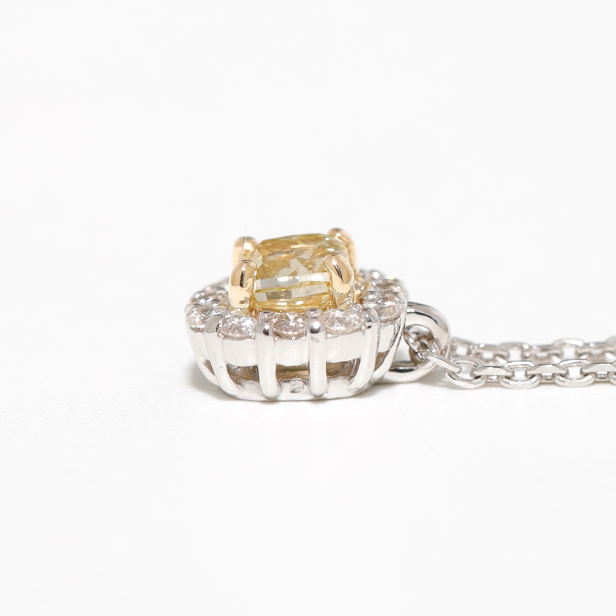 k18 pt950 グリニッシュイエローダイヤモンド　リング k18 pt950 グリニッシュイエローダイヤモンド リング 新品 K18/Pt950