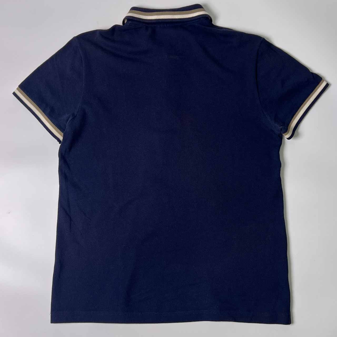 LACOSTE ラコステ ワンポイント 刺繍 鹿の子 半袖 ポロシャツ 2/ネイビー メンズ