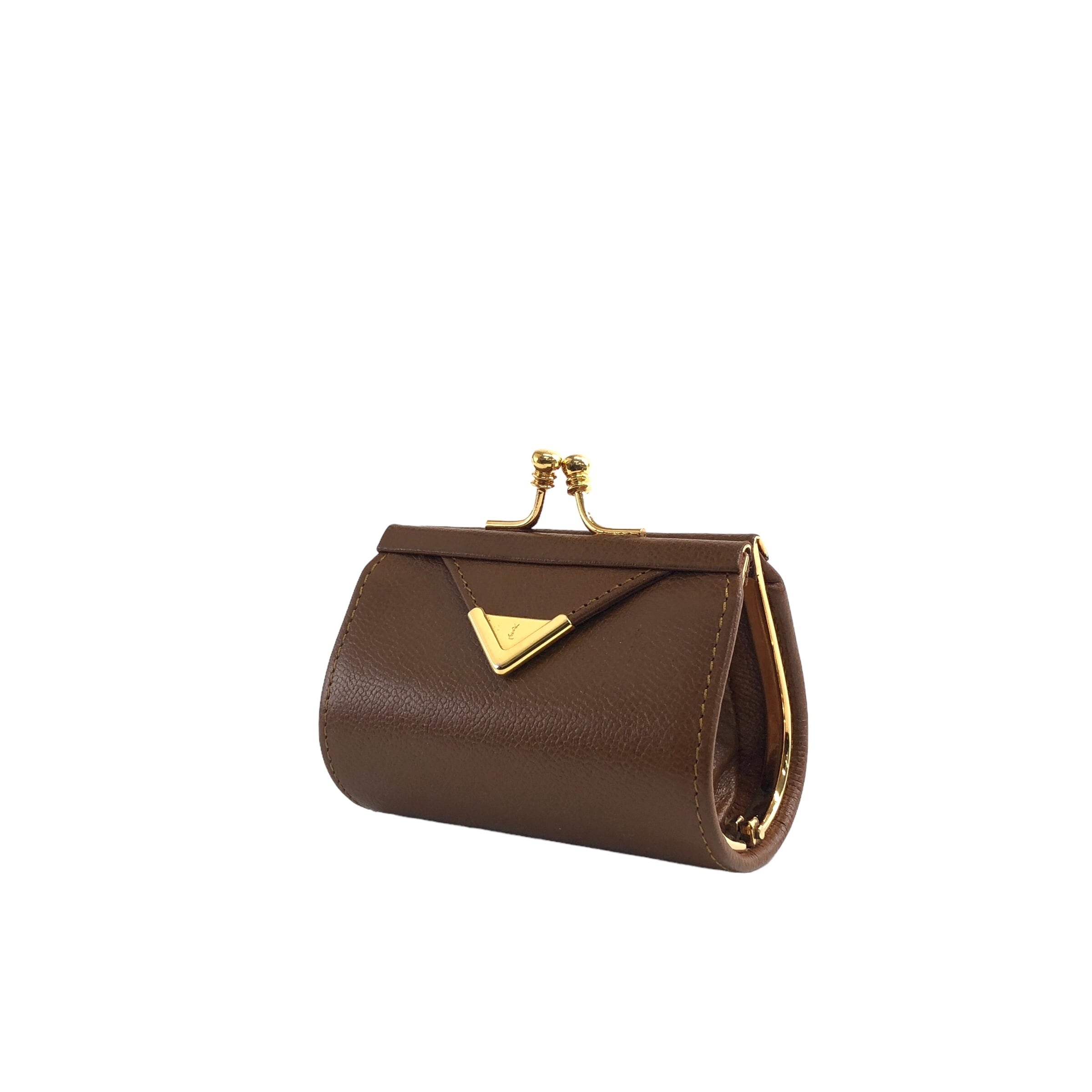 Yves Saint Laurent イヴ・サンローラン YSLロゴ レザー がま口 Yves Saint Laurent イヴ・サンローラン YSLロゴ レザー がま口