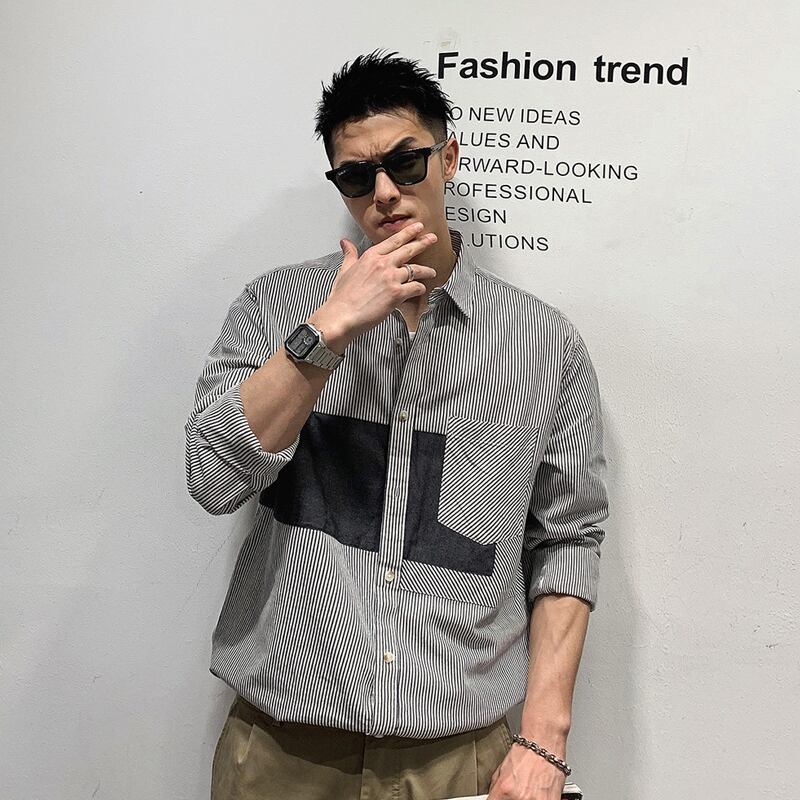 カジュアルシャツ ジャケット ロング コットン ピュア Xu_Tailang51231517257