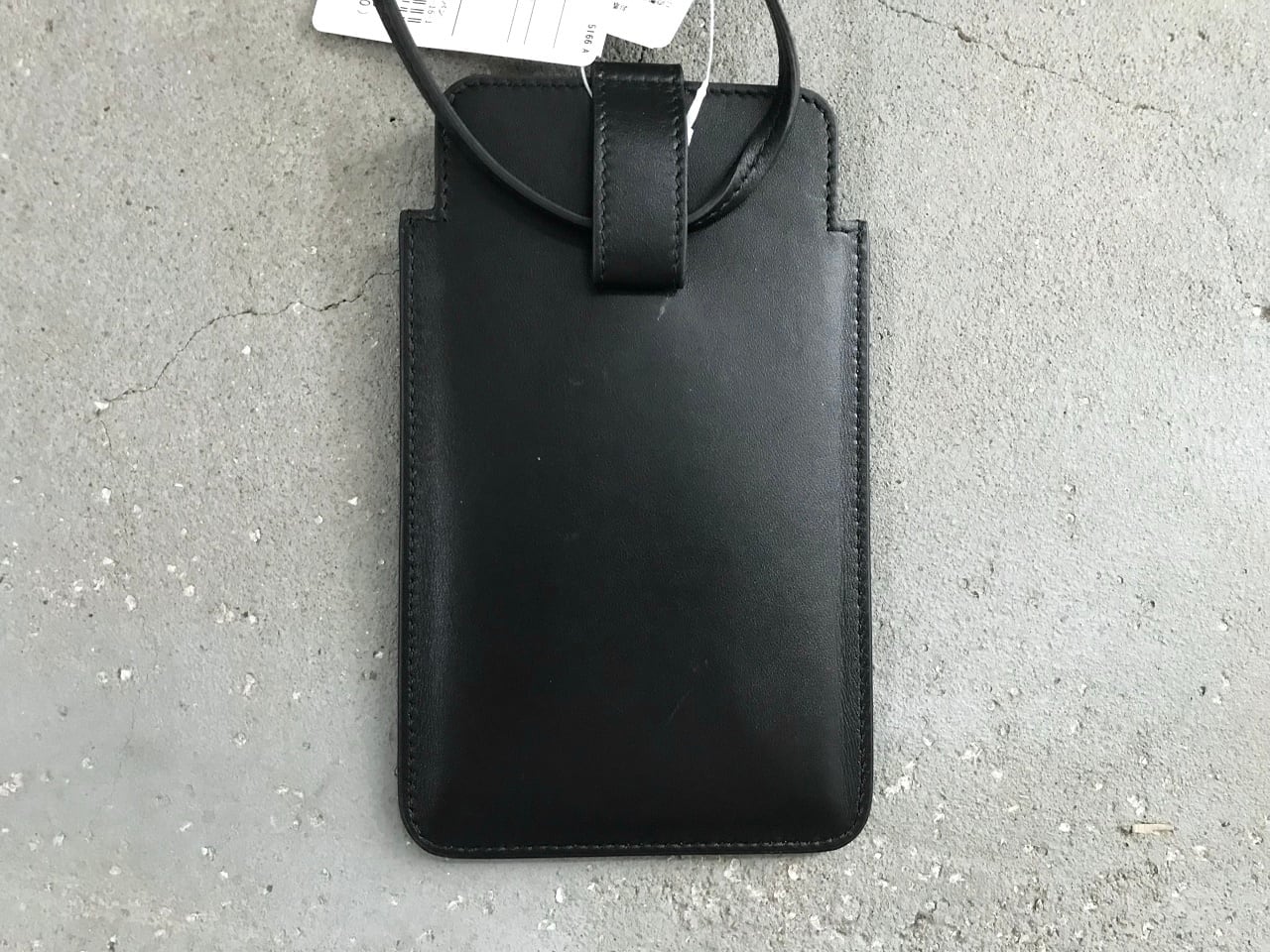 Maison Margiela leather shoulder phone pouch BLACK MADE IN ITALY