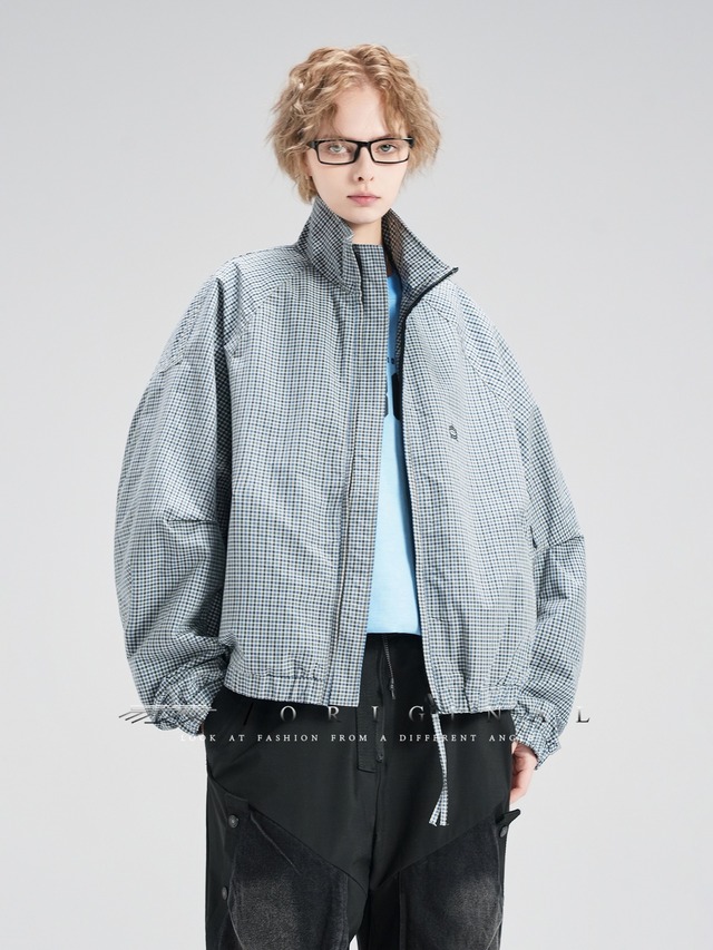 Y.M.ORIGINAL チェック柄ユーティリティブルゾン