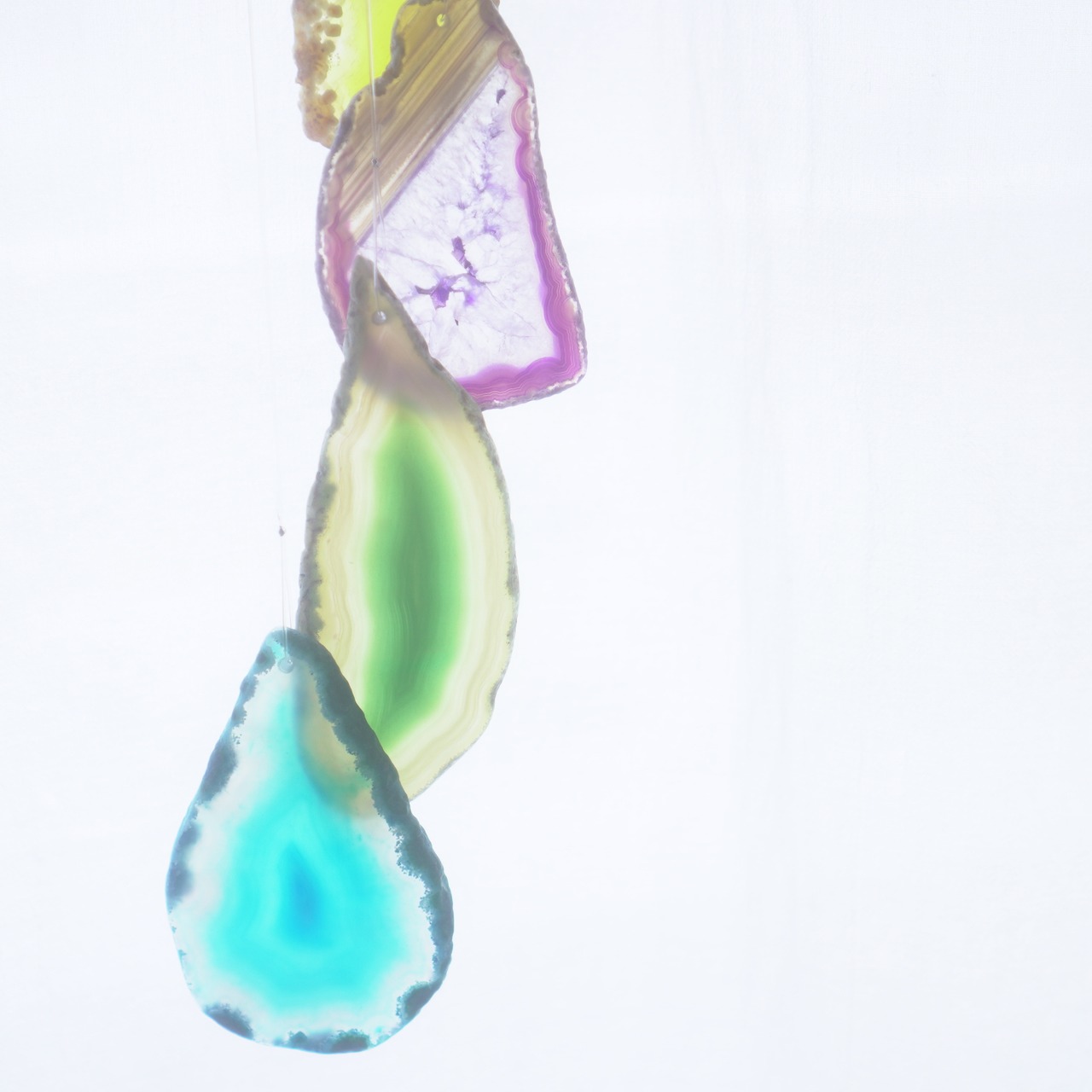 Rainbow Drops 20 - アゲートヒーリングチャイム / Agate Sun Catcher Wind Chime 1068