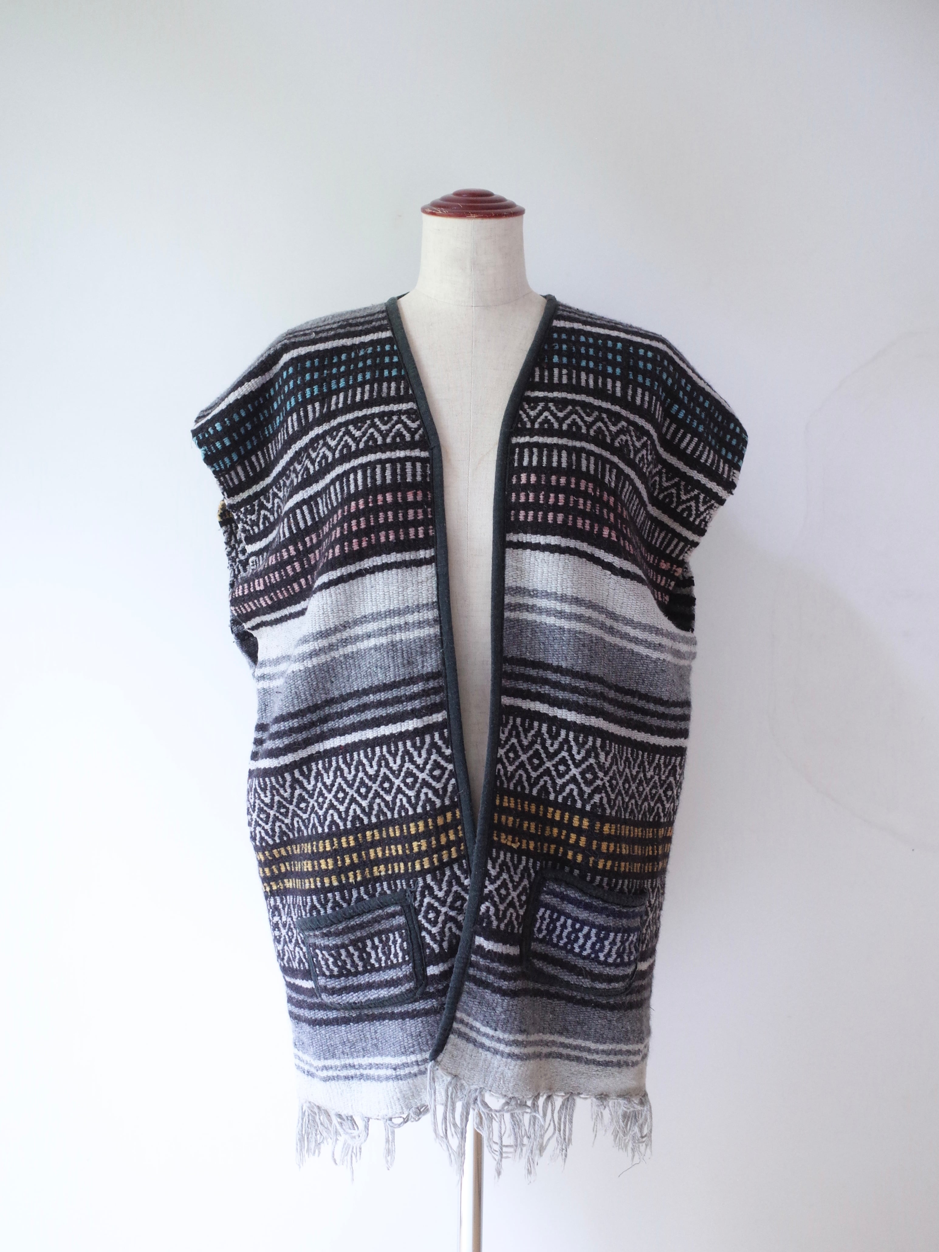 70s Mexican rug vest