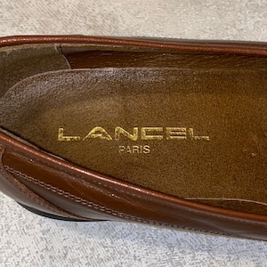 old LANCEL tassel loafers