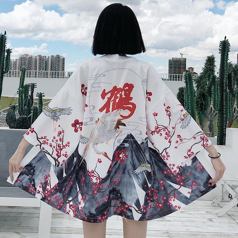 サマースタンダードスタイルきものカーディガンスリーブジャケット トップス レトロ 夏物 萌量不足96534886880