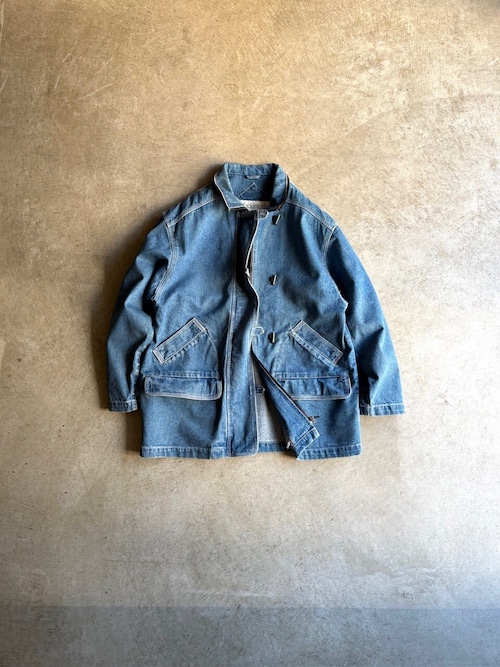 90's Mackintosh of New England “DENIM FIREMAN COAT”