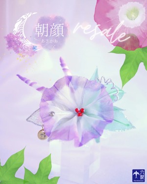 【朝顔】パープル・バレッタタイプ