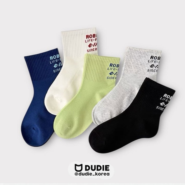 【取寄】dudie|robust socks set (5pcs)|ロブストソックス5足セット|S-XL|kids&jr|26 spring