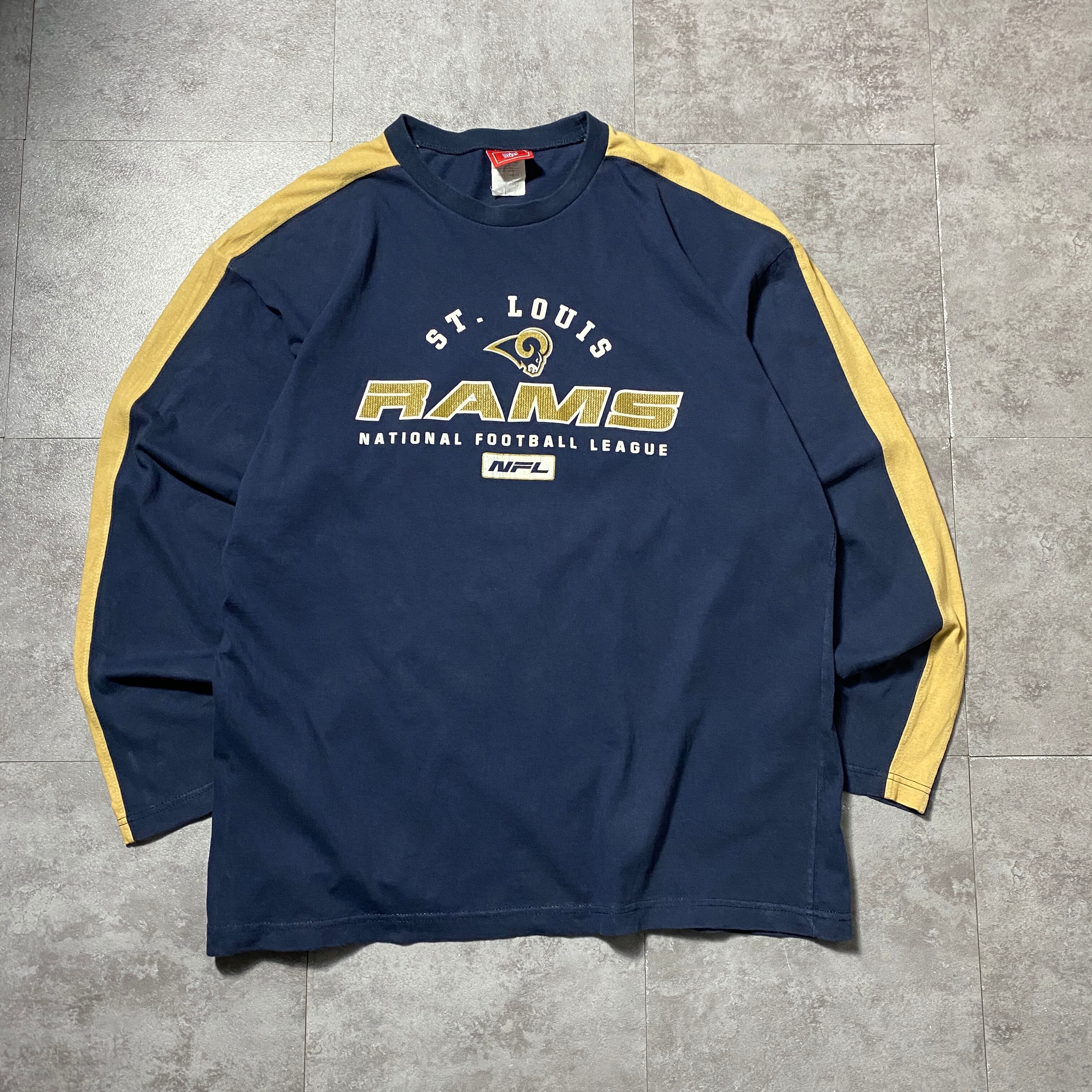 ◉NFL•ゲーム•シャツ！激レア！ 【セントルイス・ラムズ】 Size:XL】NFL St. Louis Rams セントルイス・ラムズ プリント ネイビー