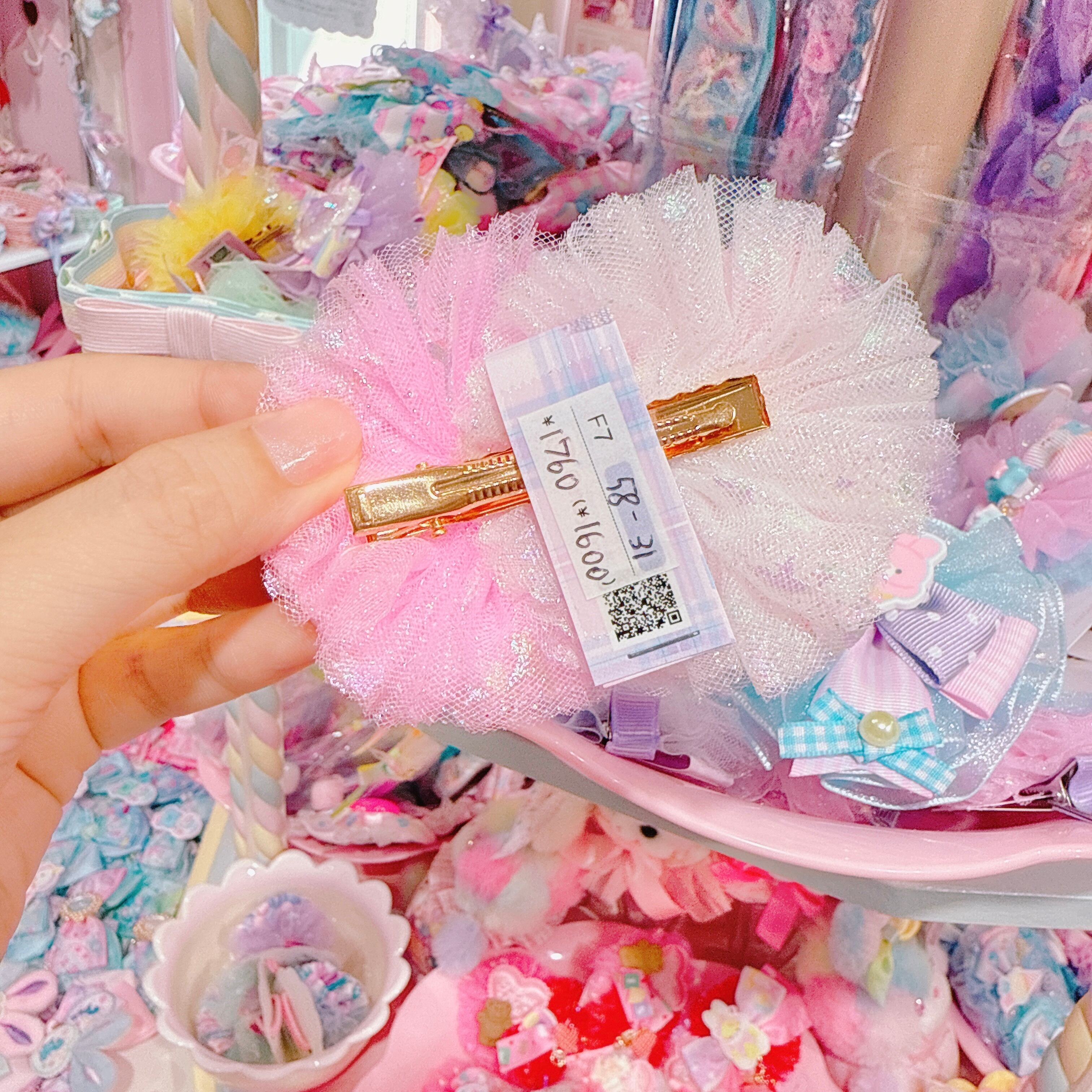 【F7】58-31チュールヘアクリップ