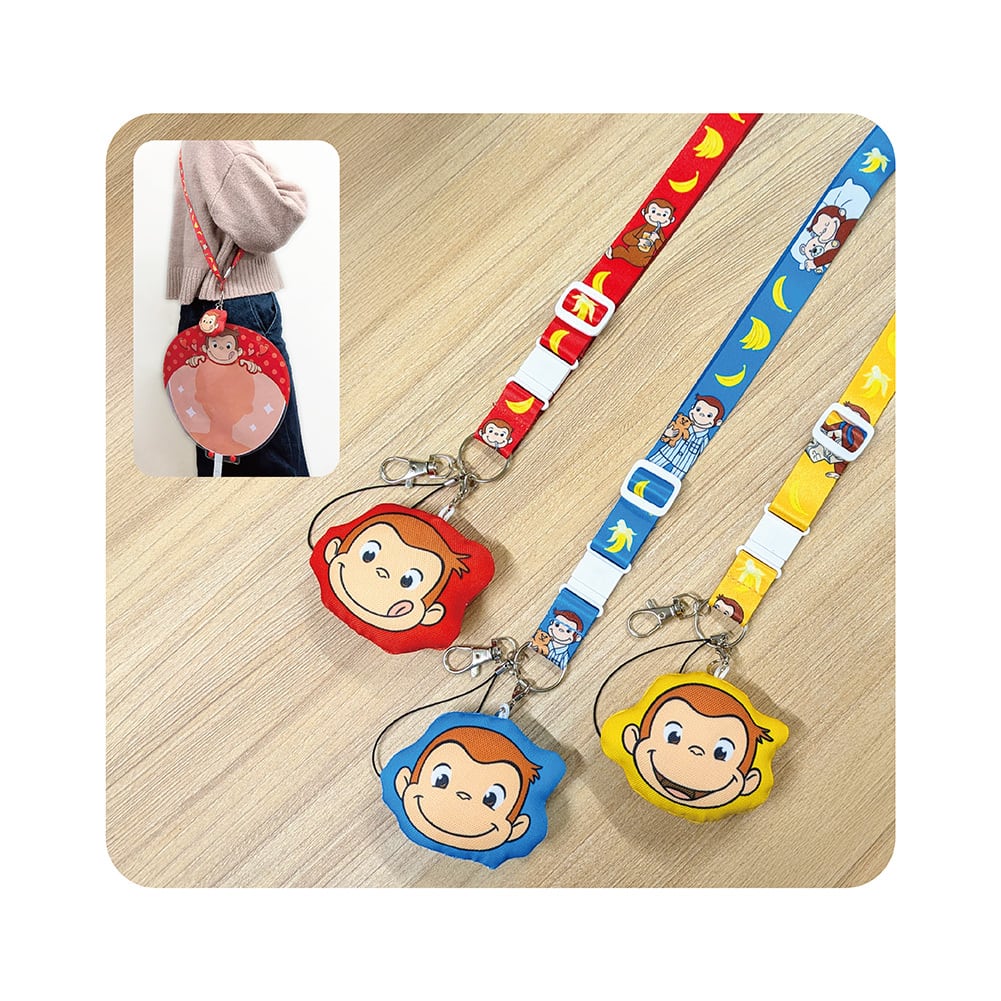 ☆推し活グッズ☆ おさるのジョージ クッションチャーム付きショルダー