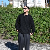 INTERIM /  KID MOHAIR ALPACA SHAGGY CREW SWEATER