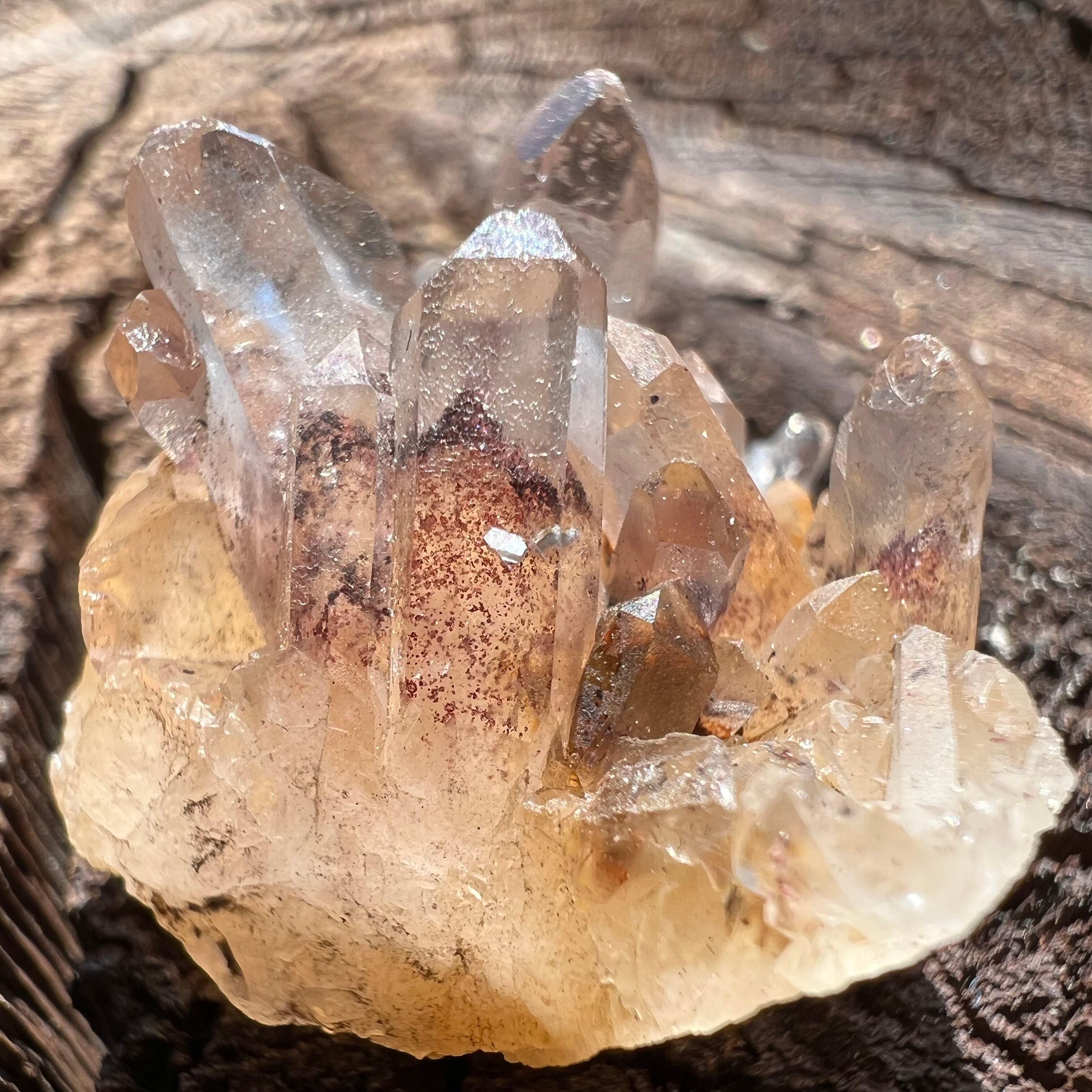 2石セット 南インド産 レッドファントムクォーツ ミニクラスター