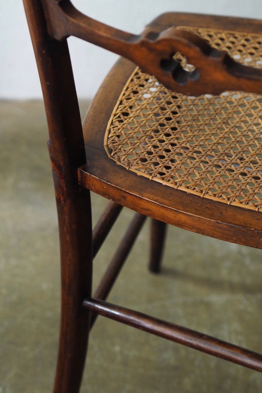 イギリス アンティークラタンチェア-antique rattan chair