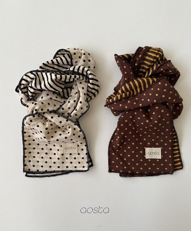 【取寄】aosta|choco chip muffler|チョコチップマフラー|FREE|baby&kids|26 autumn