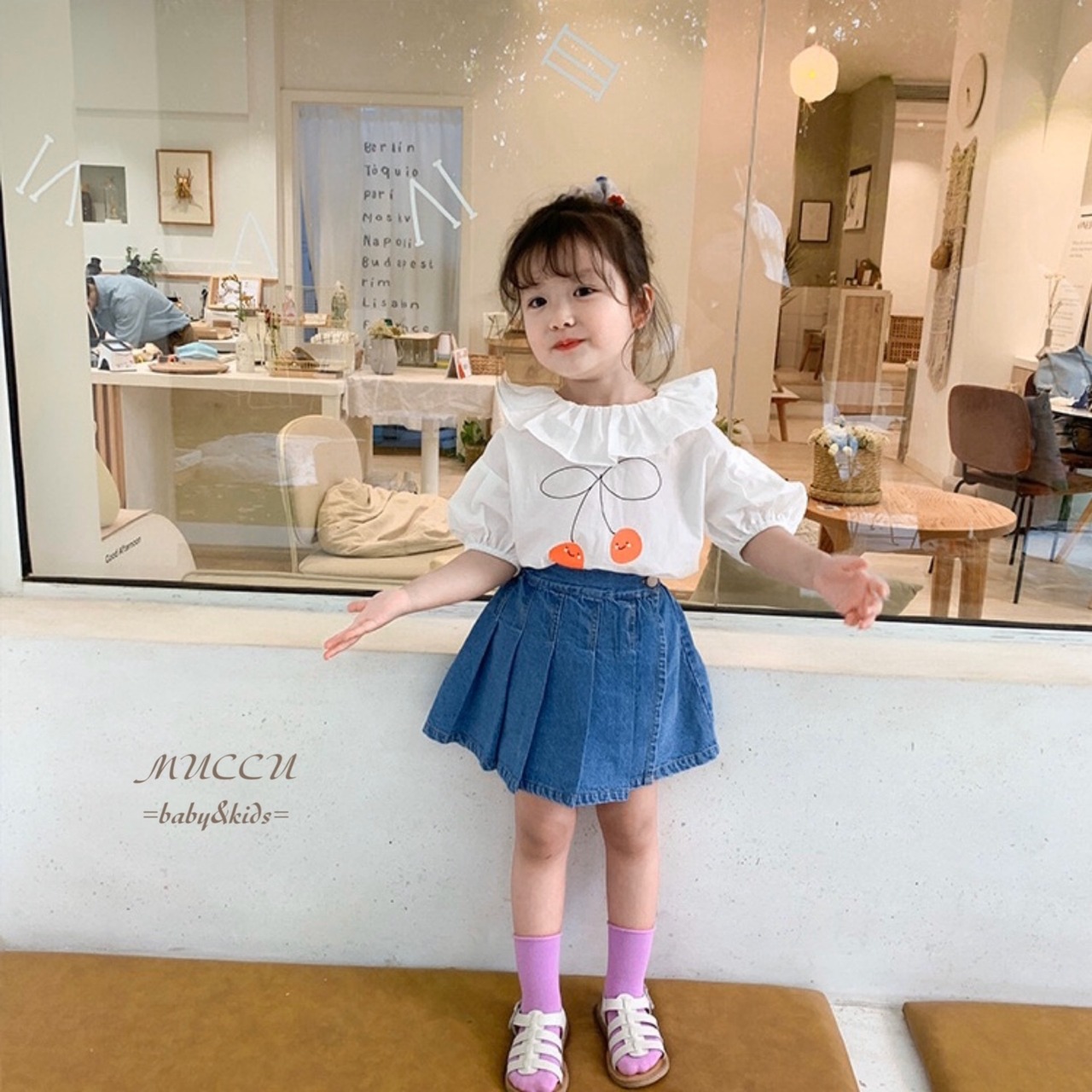 送料無料！【予約販売】可愛い♪ デニム プリーツ スカート パンツ 12  