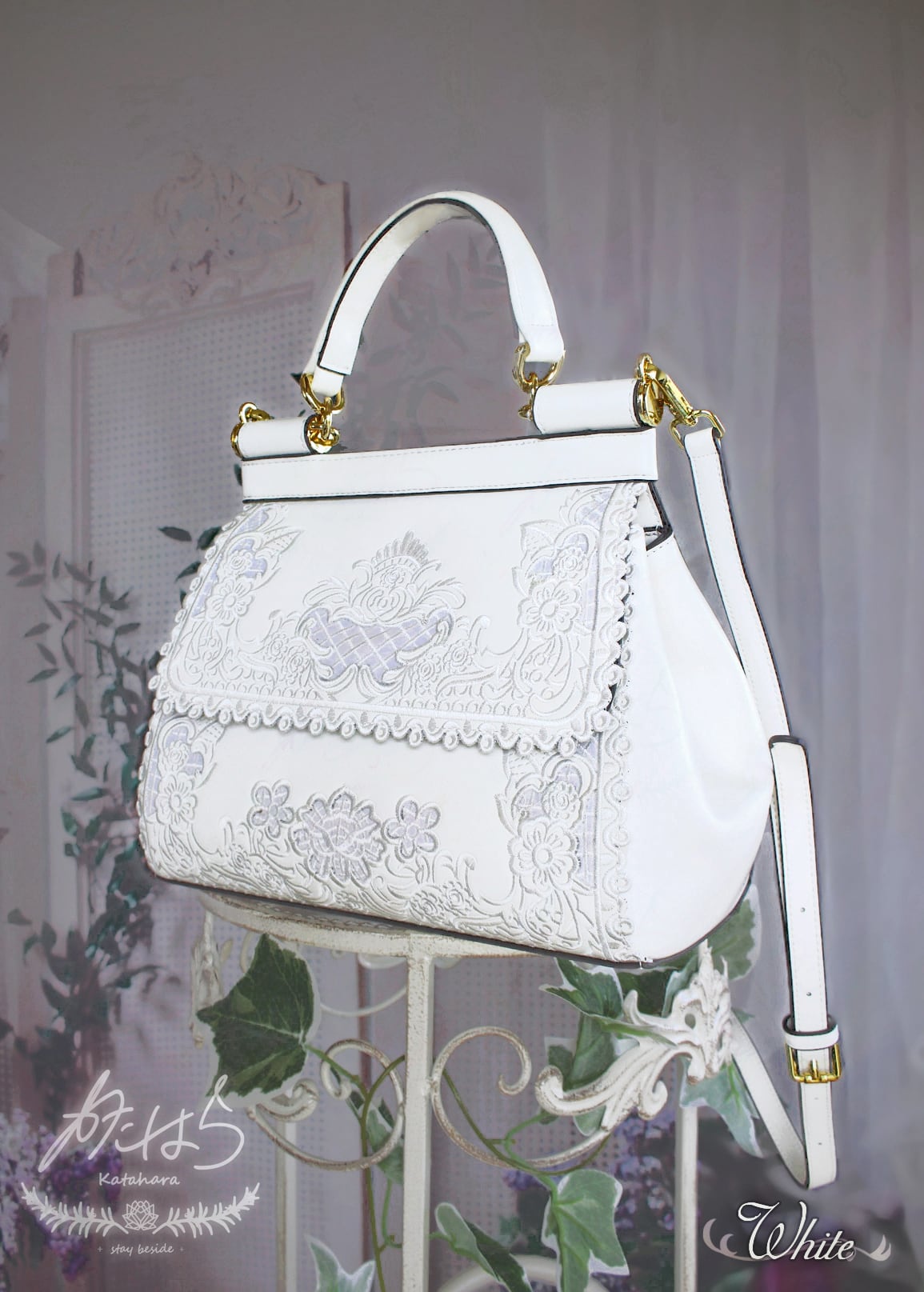 刺繍トップハンドルバッグ Splendeur | 方原 ❀ 刺繍屋かたはら