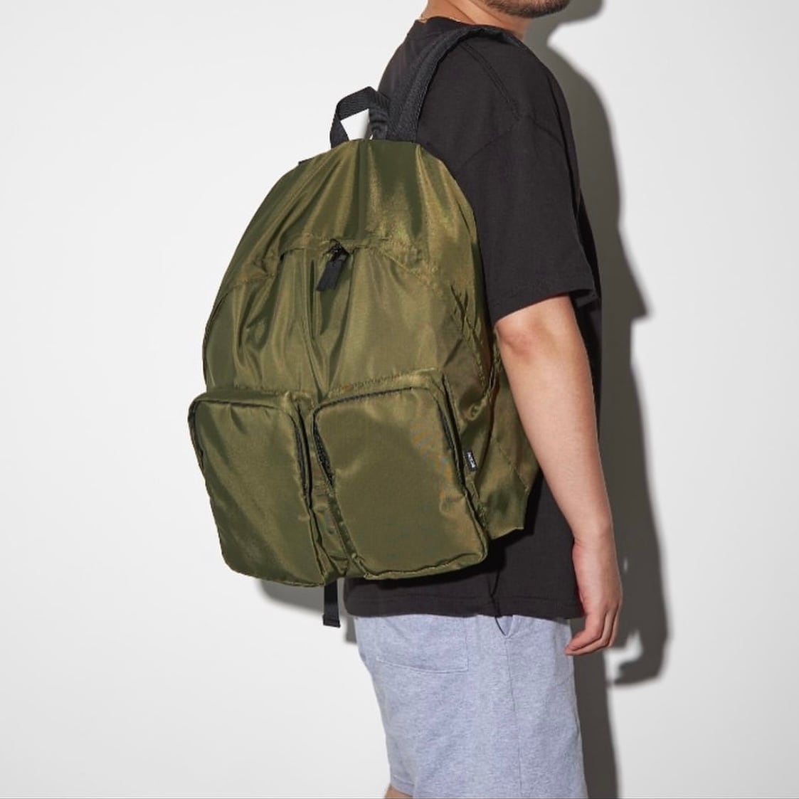 PACKING / DOUBLE POCKET BACKPACK - OLIVE (パッキング バックパック ダブルポケット オリーブ)