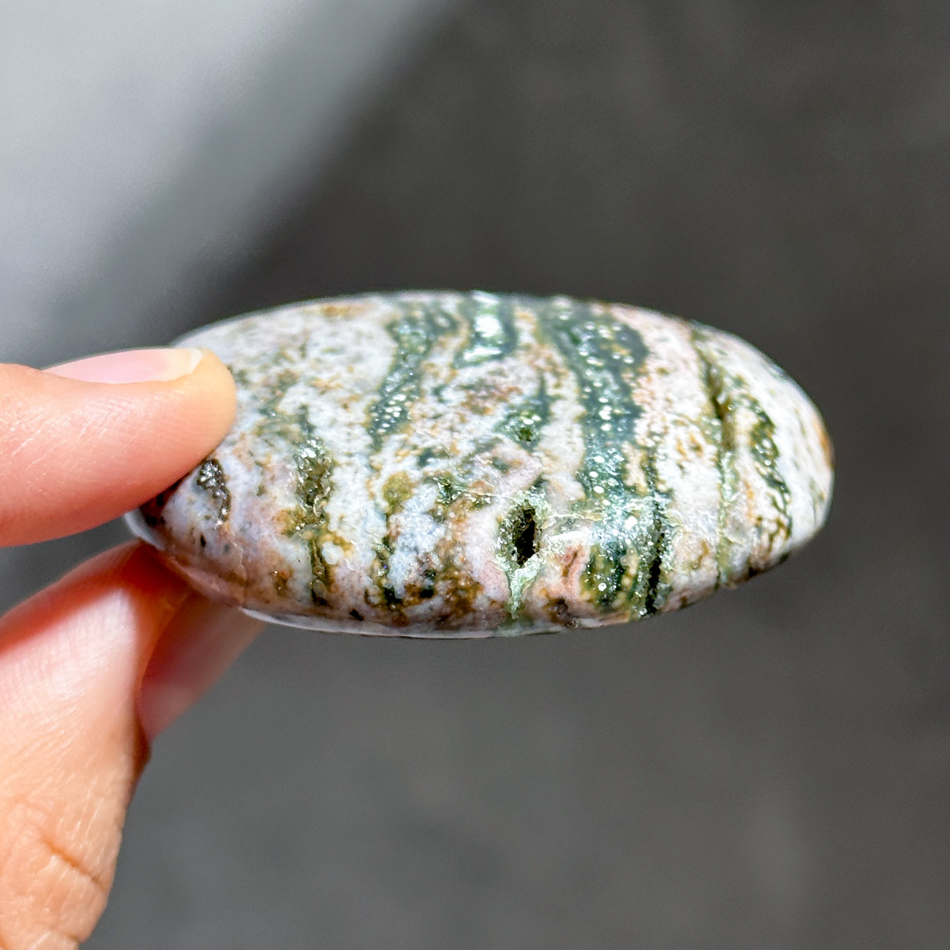 オーシャンジャスパー パームストーン34◇ Ocean Jasper ◇天然石