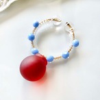 candy cuff【GD】deep red×オペークブルー