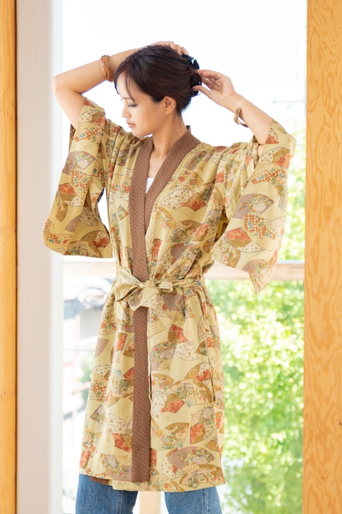 #13 Kimono jacket made from japanese silk kimono