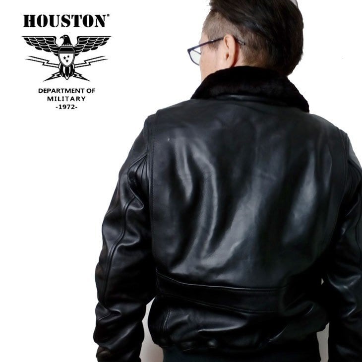 価格変更後すぐ購入手続きします極美品 HOUSTON × JACK ROSE 羊革 G-1 レザー ジャケット