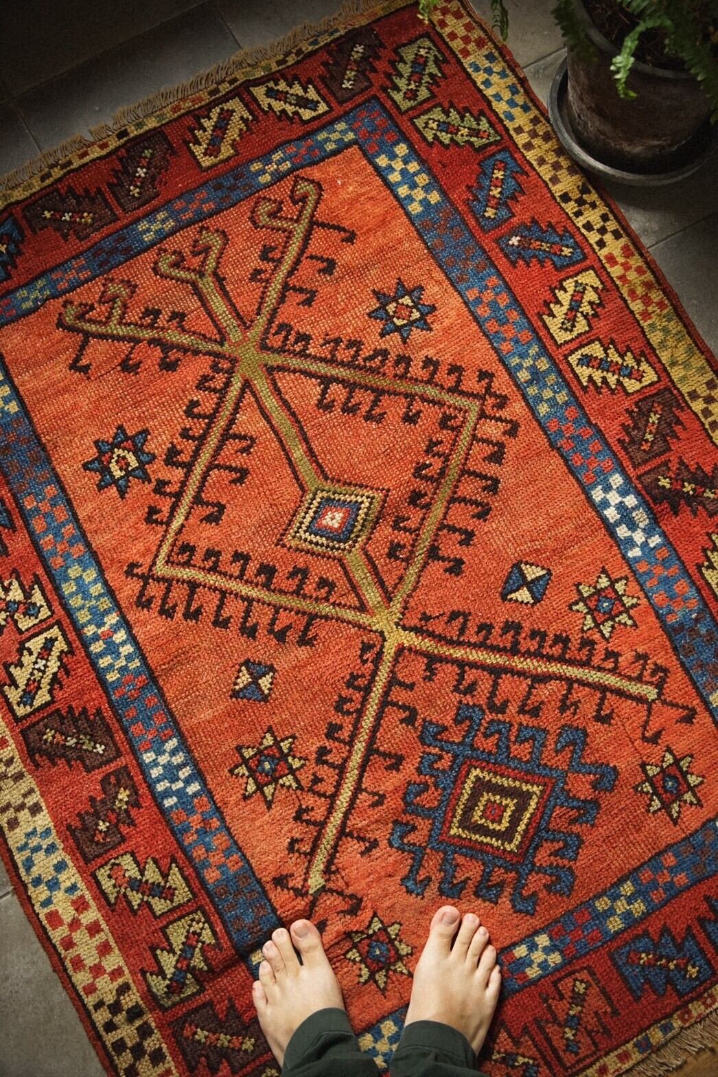 1088 -Semi Antique Caucasian rug