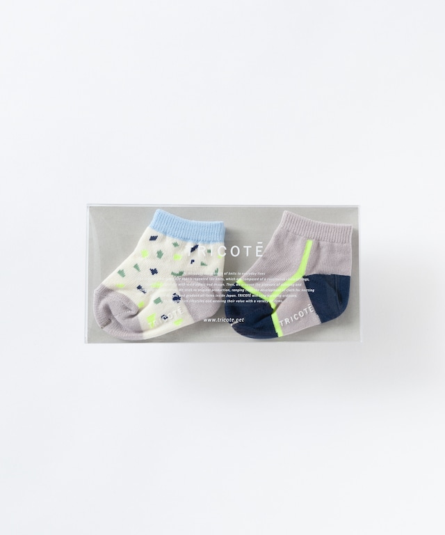 【TRICOTE】BABY TERRAZO SOCKS 2PIECES BOY (TR03BA074)