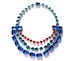 70s vintage red blue green acrylic necklace