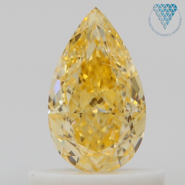 0.58 ct FANCY ORANGE-YELLOW SI1 PEAR GIA 天然  ダイヤモンド ルース