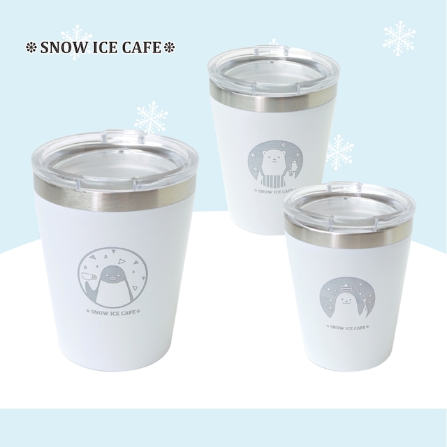 フタ付ステンレスタンブラー　SNOW ICE CAFE