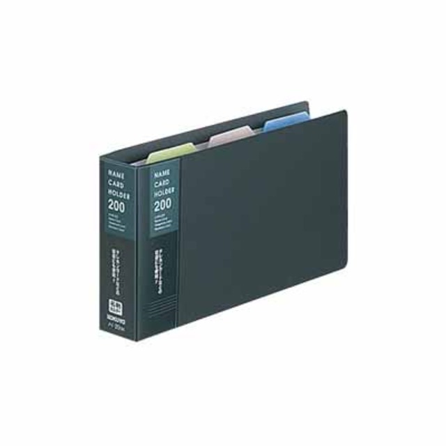 コクヨ 名刺ホルダー（替紙式）　２穴　縦入れ２０４ポケット　濃灰 ﾒｲ-20DM