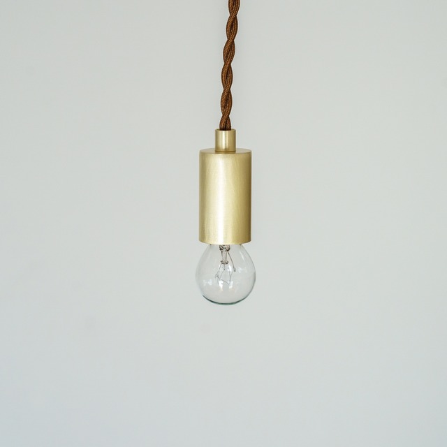 【受注製作】ペンダントランプ＜ロゼE17＞ / 真鍮　pendant lamp <rosee-E17> / brass