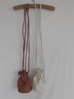 AMERICA 1990’s OLD COACH “WHITE Leather” 2way petit bag