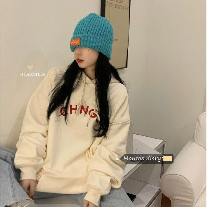 ルーズフードセーター スプリングベルベットコート ジャケット 春物 モンロー16880969055