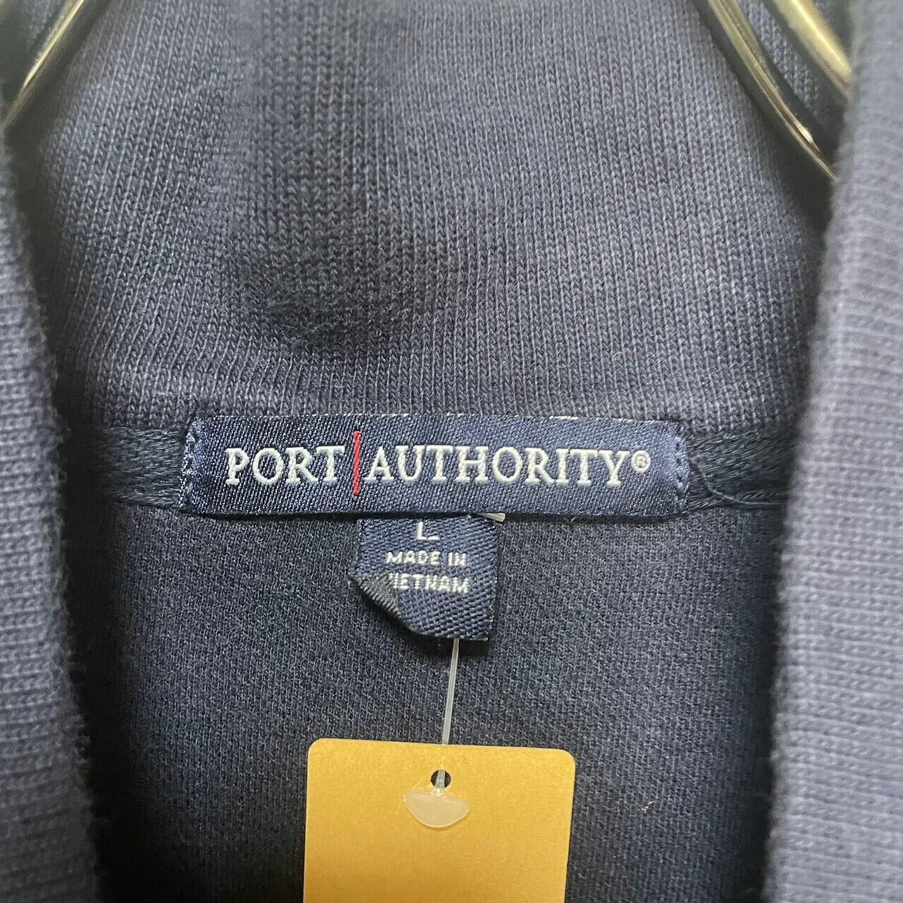 PORT AUTHORITY ハーフジップスウェット L 刺繍 | 古着屋OLDGREEN
