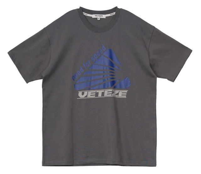 [VETEZE] Speed Magazine Half T-shirt (Charcoal) 스피드 매거진 하프 티셔츠 (차콜) 正規品 韓国ブランド 韓国代行 韓国ファッション 韓国通販