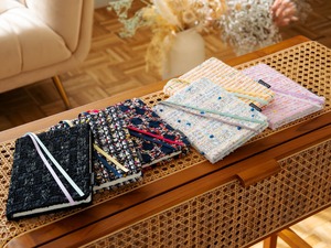 【受注生産販売 │ オンライン限定柄】テキスタイルノート　LINTON（リントンツイード）生地使用　特別仕様シリーズ　「Beatrice（ベアトリス）」