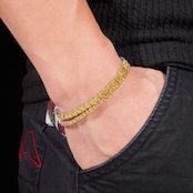 【Ice134】Yellow Moissanite Tennis Chain Bracelet(3mm)