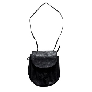 Jean Paul GAULTIER black leather shoulder bag