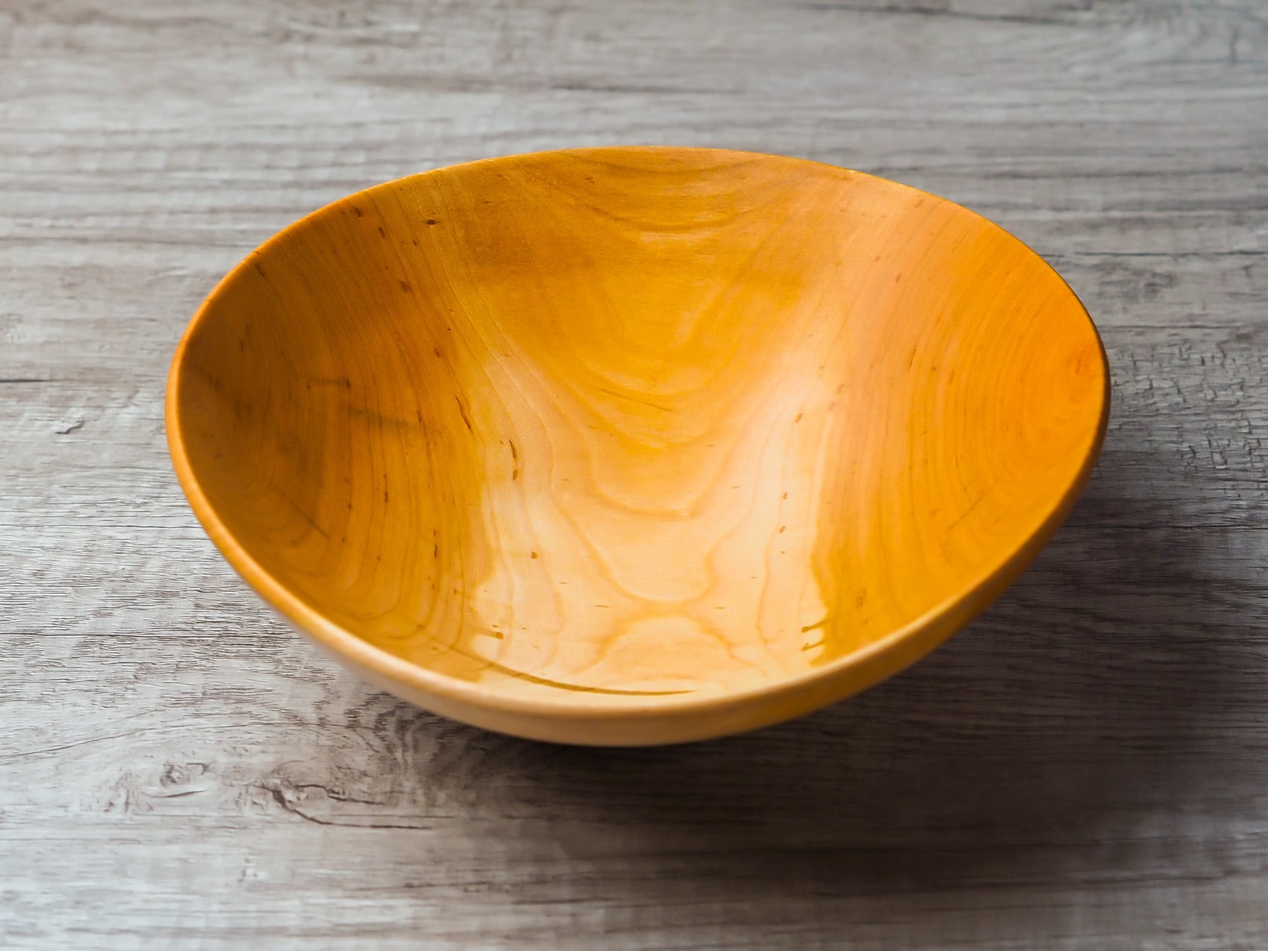 山桜 ウッドボウル20cm no.1（サラダボウル）／Canaria Wood Works