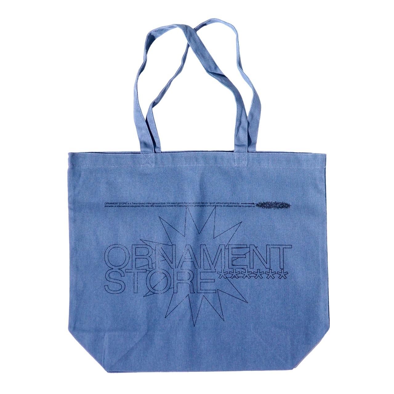 ORNAMENT STORE "Introduce" stone blue Big Tote-bag